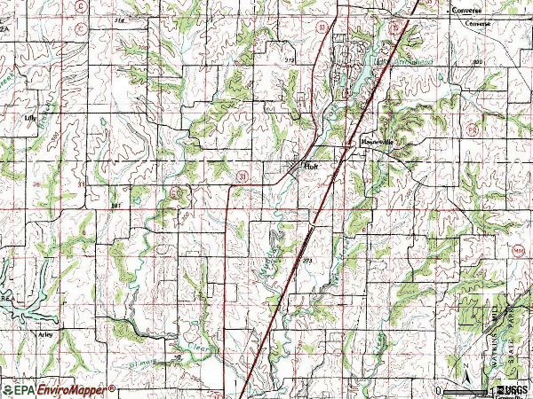 Zip code 64048 topographic map