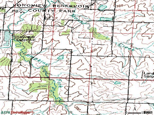 Zip code 64149 topographic map