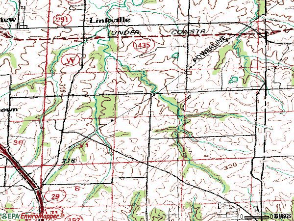 Zip code 64154 topographic map