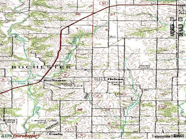 Zip code 64459 topographic map