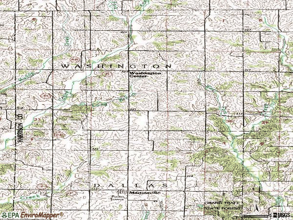 Zip code 64467 topographic map
