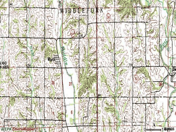 Zip code 64499 topographic map