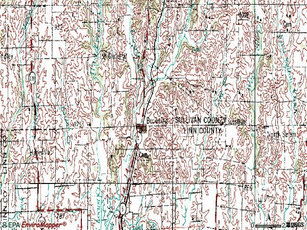 Zip code 64630 topographic map