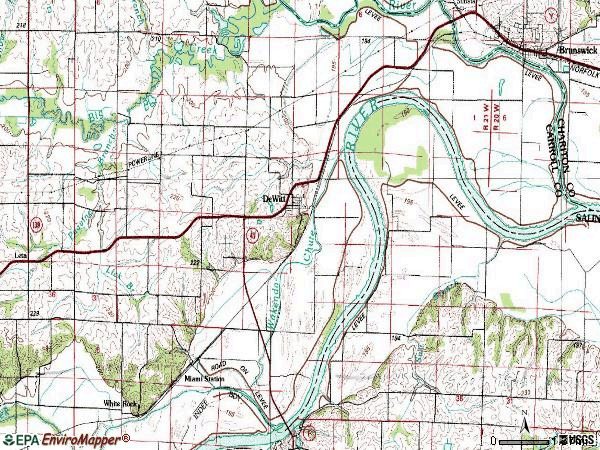 Zip code 64639 topographic map
