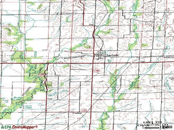 Zip code 64651 topographic map