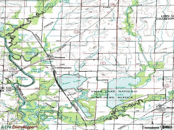 Zip code 64681 topographic map