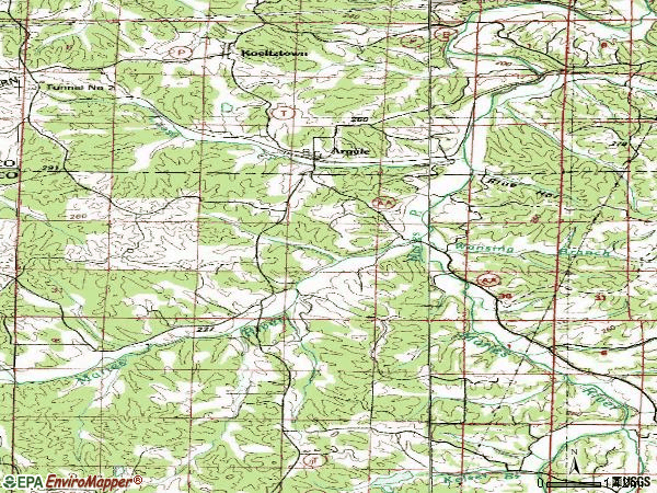 Zip code 65001 topographic map