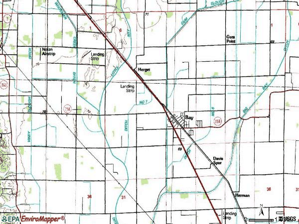 Zip code 72411 topographic map