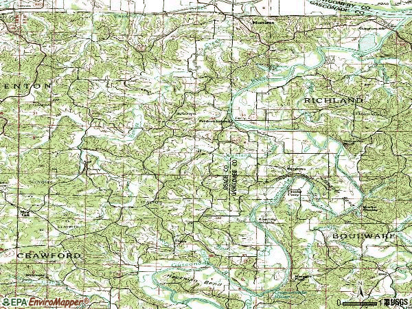 Zip code 65061 topographic map