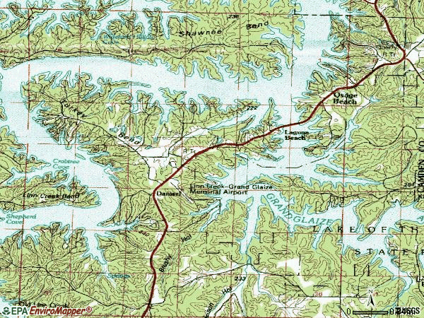 Zip code 65065 topographic map