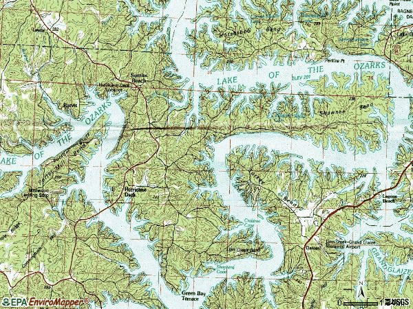 Zip code 65079 topographic map