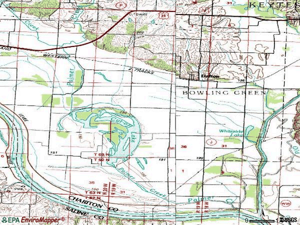 Zip code 65246 topographic map