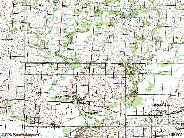 Zip code 65261 topographic map