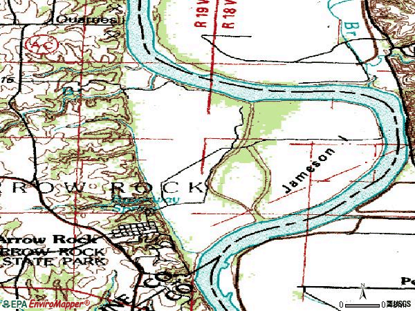 Zip code 65320 topographic map