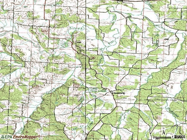 Zip code 65329 topographic map