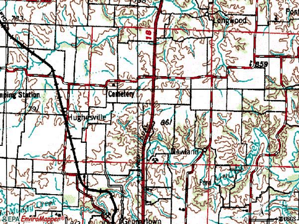Zip code 65334 topographic map
