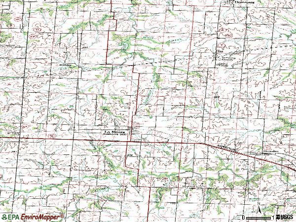 Zip code 65337 topographic map