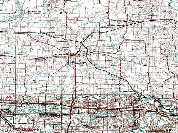 Zip code 65340 topographic map