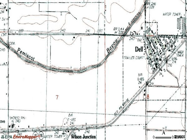 Zip code 72426 topographic map