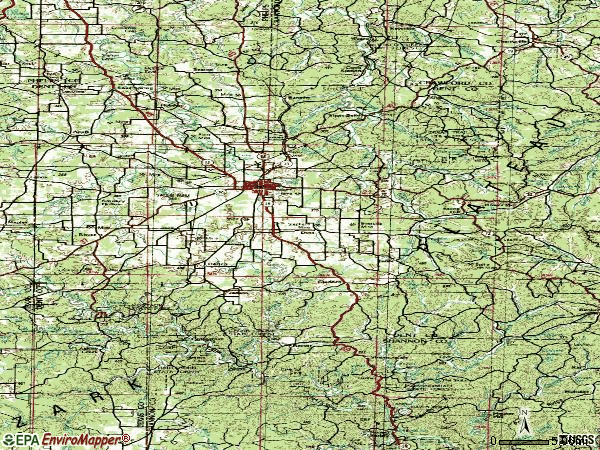 Zip code 65560 topographic map
