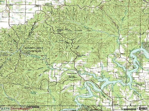 Zip code 65641 topographic map