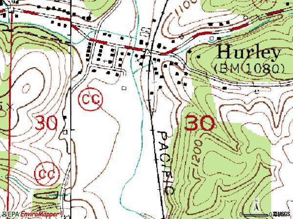 Zip code 65675 topographic map