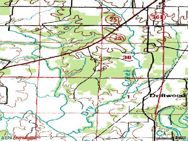 Zip code 72440 topographic map