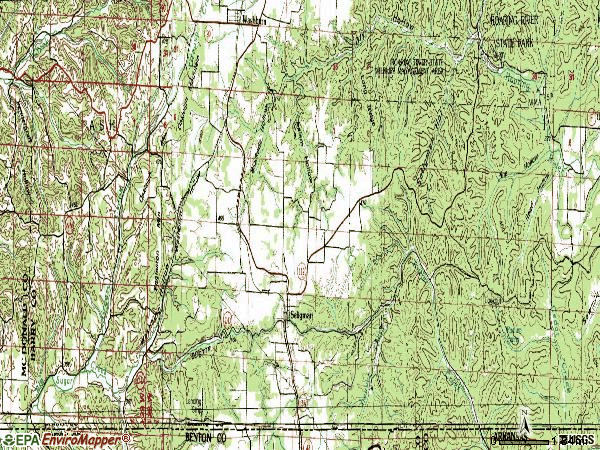 Zip code 65745 topographic map