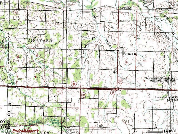 Zip code 65756 topographic map