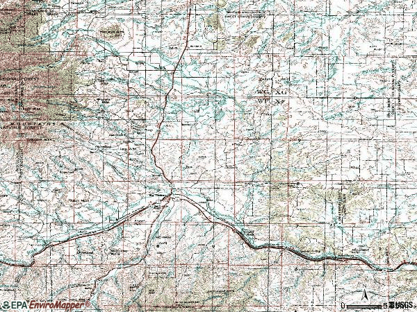 Zip code 59011 topographic map