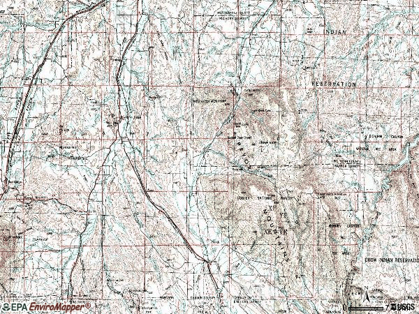 Zip code 59014 topographic map