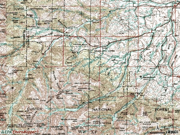 Zip code 59028 topographic map