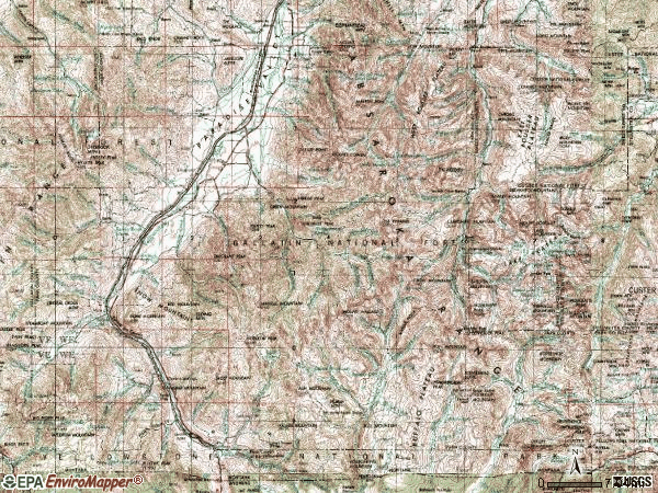 Zip code 59030 topographic map