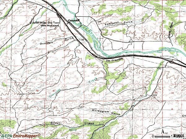 Zip code 59033 topographic map