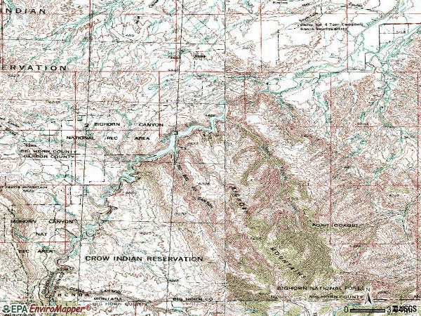 Zip code 59035 topographic map