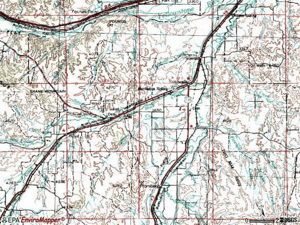 Zip code 59041 topographic map