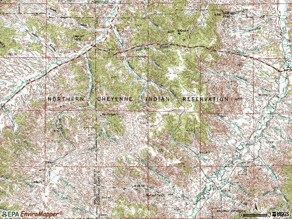 Zip code 59043 topographic map