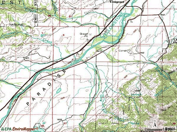 Zip code 59065 topographic map