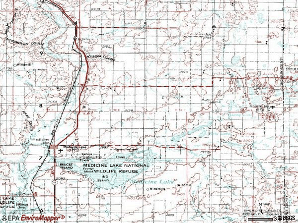 Zip code 59219 topographic map