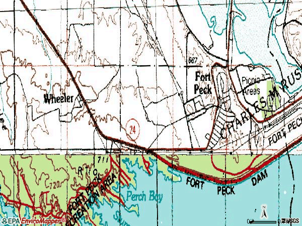 Zip code 59223 topographic map