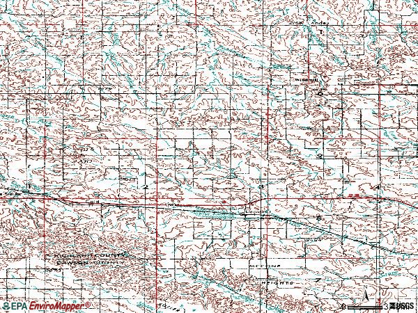 Zip code 59243 topographic map