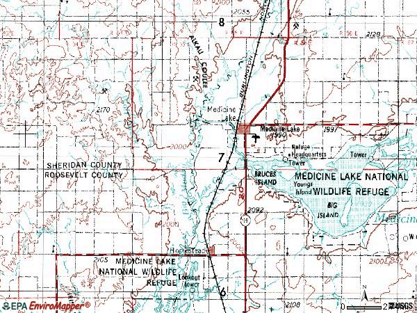 Zip code 59247 topographic map