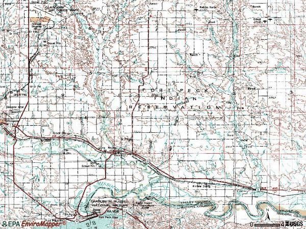 Zip code 59248 topographic map