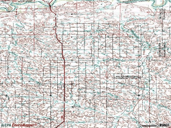 Zip code 59274 topographic map