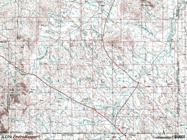 Zip code 59311 topographic map