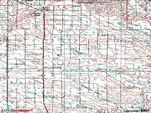 Zip code 59315 topographic map