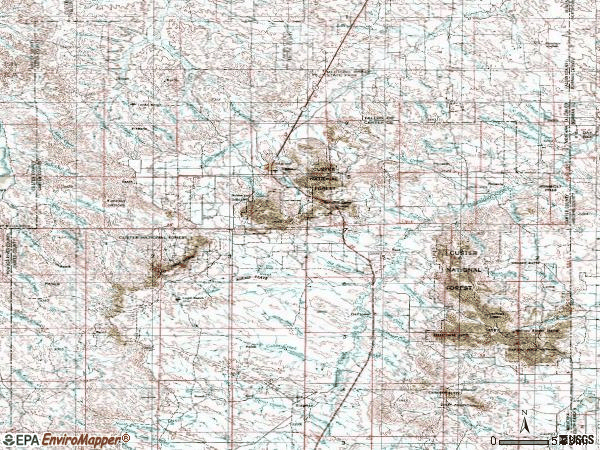 Zip code 59324 topographic map