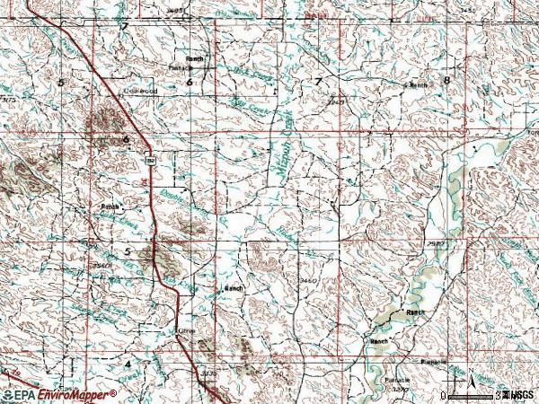 Zip code 59343 topographic map