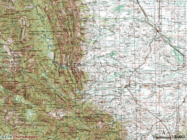 Zip code 59410 topographic map