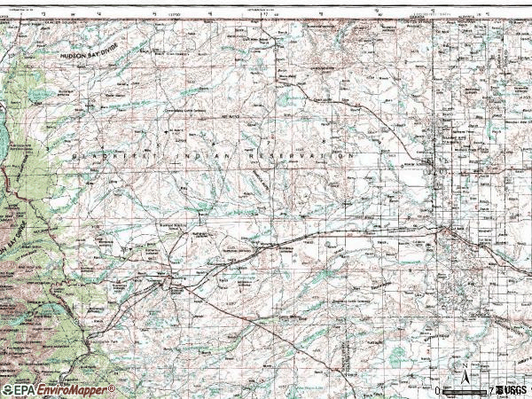 Zip code 59427 topographic map